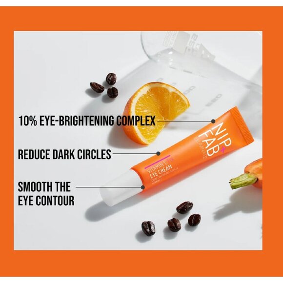 Nip and Fab Vitamin C Fix Eye Cream  Illuminate Eclairer Travel Size 0.13 oz - Picture 3 of 6